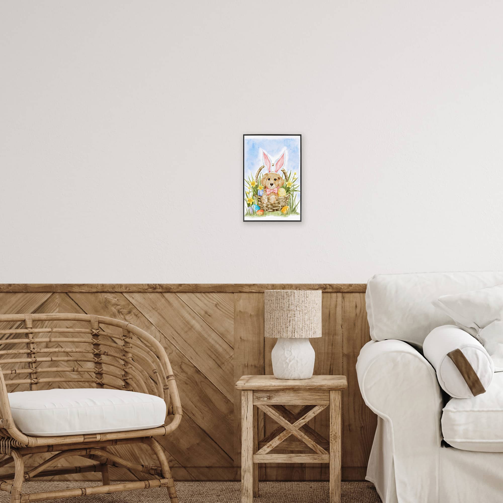 Stupell Industries Spring Easter Puppy Framed Giclée Wall Art
